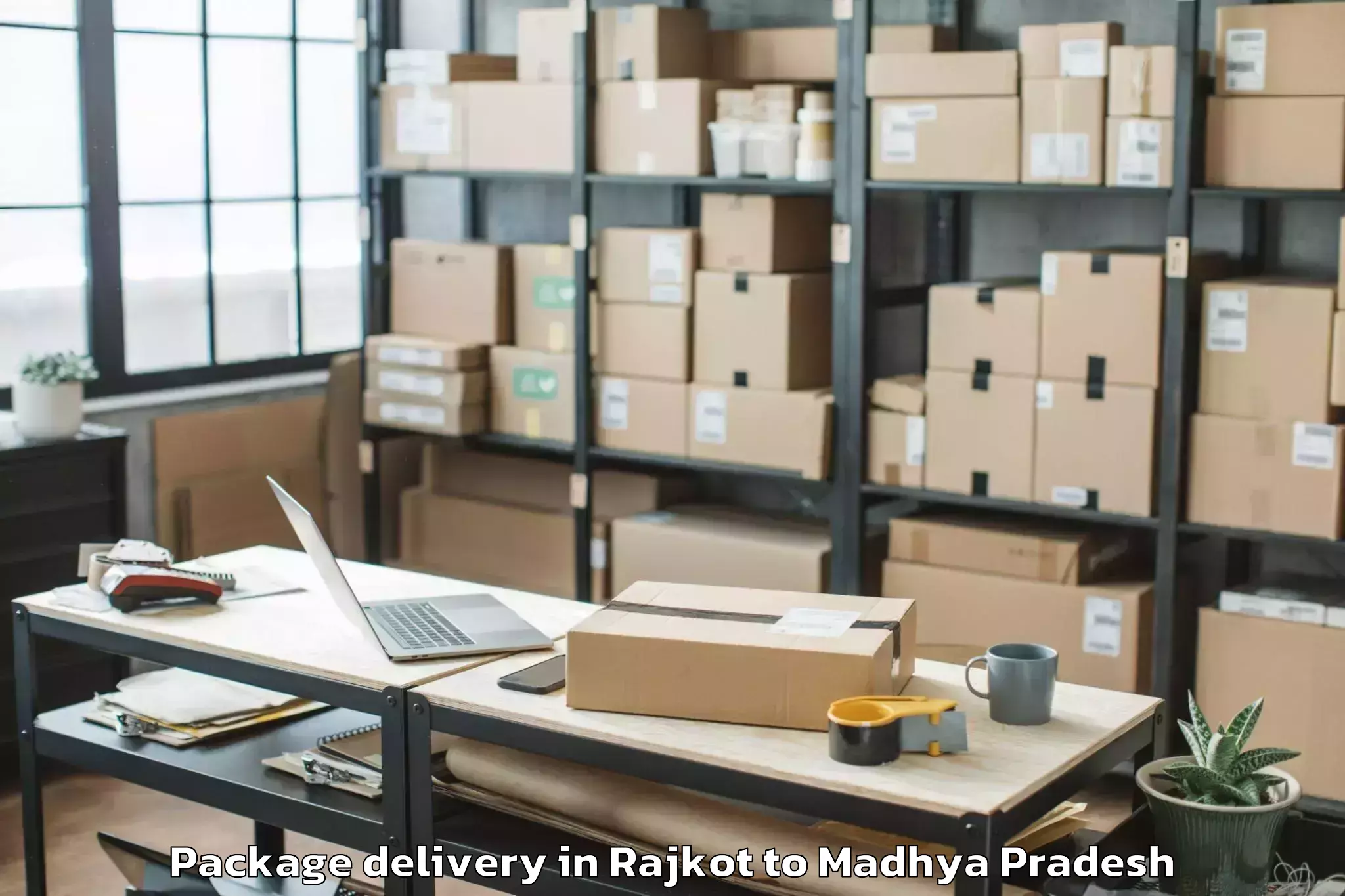 Easy Rajkot to Jhabua Package Delivery Booking